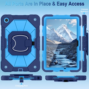 Funda Resistente a Golpes para Tablet con Soporte de Mano Giratorio de 360° para <span class=keywords><strong>Samsung</strong></span> <span class=keywords><strong>Galaxy</strong></span> <span class=keywords><strong>Tab</strong></span> A11+ A9+ A11 A9 S11 S10 FE S9 FE <span class=keywords><strong>A8</strong></span> A7 - Product Image 5