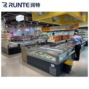 <span class=keywords><strong>Congélateur</strong></span> à îlot à porte coulissante en verre de grande capacité Réfrigérateur à coffre profond Affichage numérique à refroidissement direct Plusieurs tailles pour les aliments surgelés - Product Image 2