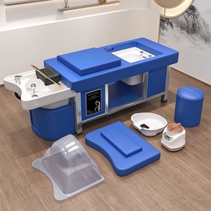 Wss 2025 Lit de lavage professionnel pour salon de coiffure, avec fonction spa capillaire, chauffage électrique, traitement de l'eau, bac de lavage, lit de shampoing, massage thaïlandais - Product Image 4