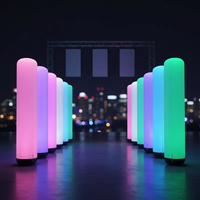 Tube lumineux LED gonflable personnalisé pour boîte de nuit / Pilier lumineux LED gonflable en gros