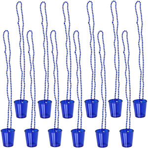 Ensemble de gobelets perlés colorés en plastique avec colliers pour fêtes adultes, vaisselle jetable - Product Image 3