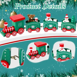 Decorazione Natalizia 2026 Buon Anno Nuovo Trenino Natalizio in Legno Decorazione <span class=keywords><strong>Regalo</strong></span> Babbo Natale Fai-da-te Regali per Bambini - Product Image 6