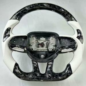 Volante Deportivo JIANSHAN Premium Personalizable de Fibra de Carbono y Cuero para <span class=keywords><strong>Dodge</strong></span> Hellcat Challenger Charger - Product Image 1