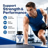 OEM Marque Privée Capsules de Créatine Monohydrate Micronisée 60 Pièces 3g par Portion pour Force et Performance