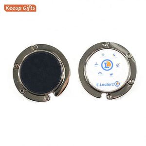 Porte-sac pliable personnalisé avec logo promotionnel, crochet rond en métal pour sac à main - Product Image 4