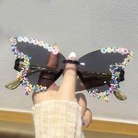 Lunettes de soleil pour femmes à monture large sans bord, tendance, miroir transparent, protection UV, logo personnalisable, lentilles confortables, style urbain