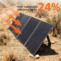 Panneau solaire portable 400W pliable en forme de valise, chargeur solaire durable pour station d'alimentation, idéal pour le camping, les situations hors réseau et les pannes de courant