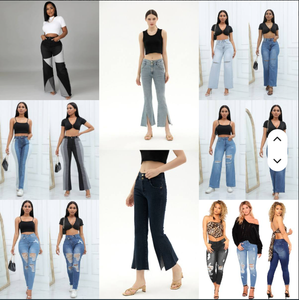 Pantalones Vaqueros de Marca para Hombre y Mujer, Excedentes de Inventario a Precio Super Bajo, Mezcla de Jeans Rectos - Product Image 3