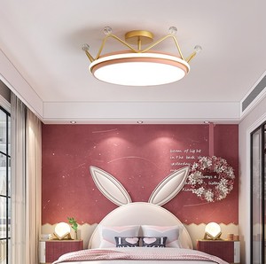 Popolare moderna camera dei bambini HA CONDOTTO LA luce di soffitto di ragazzi e ragazze camera da letto della principessa corona lampadario a soffitto - Product Image 2