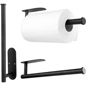 <b>Kitchen</b> <b>paper</b> towel and plastic wrap holder, no-drill toilet <b>paper</b> storage rack, wall-mounted - Product Image 4