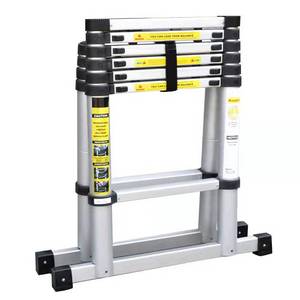 Aluminium moderne lichtgewicht telescopische vouwbare industriële trapladder met een draagvermogen van 150 kg - Product Image 4