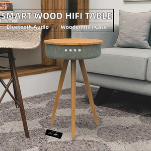 Table Basse Intelligente en Bois avec Chargement Sans Fil et Haut-parleur Intégré, Port USB, Alimentation par Batterie - Offre Spéciale - Product Image 2