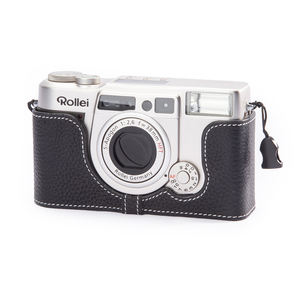 בעבודת יד רטרו אמיתי עור מצלמה תיק מגן להתאמה אישית עבור <span class=keywords><strong>rollei</strong></span> afm35 ציוד צילום חצי כיסוי צילום - Product Image 1