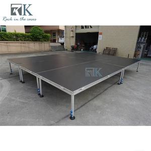 Escenario de Plataforma Desmontable con Cuatro Patas, Estructura de Aluminio Estable y Firme - Product Image 4