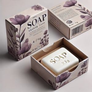 Boîte à savon en papier rigide biodégradable personnalisée, carrée, avec lamination mate, emballage écologique pour beurre corporel de luxe, tiroir coulissant - Product Image 5