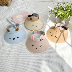 FF1366 Visière de <span class=keywords><strong>soleil</strong></span> réglable en paille pour bébés et tout-petits, motif lapin, pour l'été et la <span class=keywords><strong>plage</strong></span>, pliable - Product Image 2