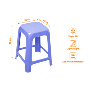PP Plastic Square <b>Stool</b> Lightweight Modern Bedroom Warehouse Stackable Durable Ottoman Chair Home Kitchen <b>Bathroom</b> Living - Product Image 2
