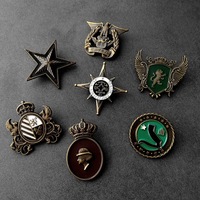 Broches Vintage à la mode Broches Badges décoratifs pour tenues de fête Bijoux en métal avec Logo imprimé pour vêtements et chaussures