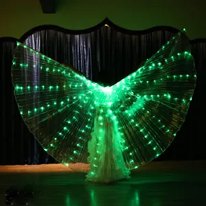 Wholesale LED Belly Dance Wings Butterfly Wings Isis Wings 240 led beads with Telescopic Sticks