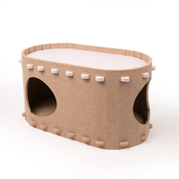 Nichoir pour chat amovible de style moderne pour l'intérieur avec coussin en feutre et tissu non tissé, taille personnalisable, doux et écologique