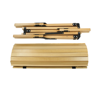 Table pliante en bois pour le camping EFT-141, légère et portable, idéale pour le pique-nique, la randonnée et les barbecues