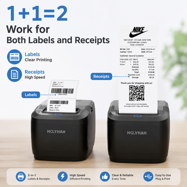 Hot Sale High Speed 80mm Receipt Printer Cost-effective Thermal Label Printer ( Similar to XP-365B) for Restaurant Kitchen Store
