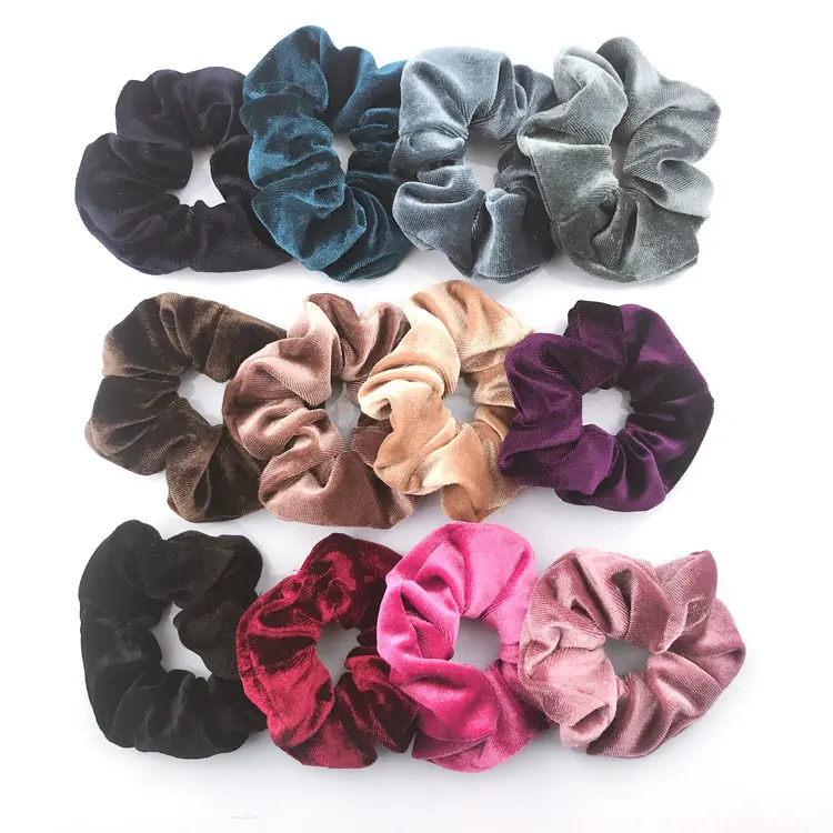 Toptan premium kadife Scrunchies setleri elastik hairbands kadife saç Scrunchies kadınlar için saç aksesuarları saç bandı bağları