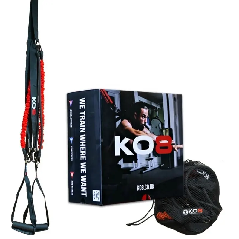 Wellshow Sport KO8 Pro Suspension Resistance Bands Trainer KO8 Fitness Functional Training System A Complete Gym In A Bag