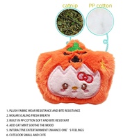 Jouet en peluche interactif pour chat, mini-jouet à mâcher en peluche de dessin animé avec herbe à chat, pour le nettoyage des dents, fournitures pour animaux de compagnie en gros