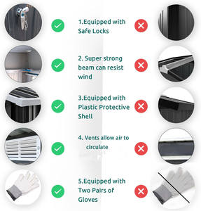 <span class=keywords><strong>Abri</strong></span> <span class=keywords><strong>de</strong></span> <span class=keywords><strong>jardin</strong></span> métallique portable 3x5 pieds à toit pentu, imperméable, écologique, thermolaqué, facile à assembler, pour extérieur, mobilier <span class=keywords><strong>de</strong></span> <span class=keywords><strong>jardin</strong></span> - Product Image 6