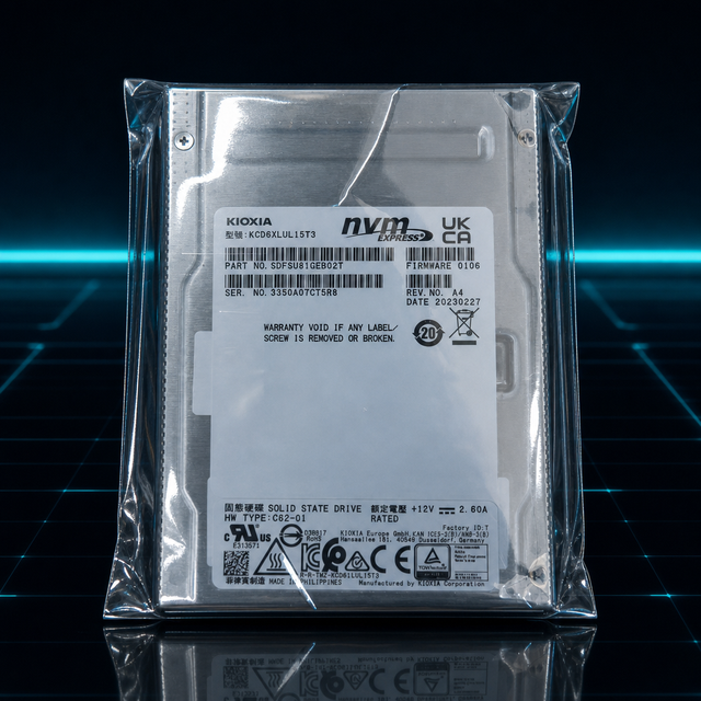 KCD6XLUL15T3 15.36TB NVMe PCIe 4.0 Enterprise SSD 2.5 Inch Server Solid State Drive Read Intensive Storage