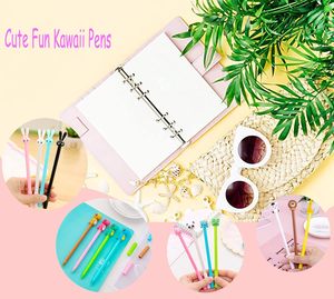 Cool Kawaii Glitter Plastic Gel Pen 0.5mm-Inspirational Design with Custom Logo Fluently Writing for Office & <b>School</b> Use - Product Image 3