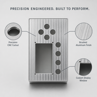 Boîtier de console d'opérateur en alliage d'aluminium CNC avec ouverture pour écran, pour systèmes d'équipements de contrôle d'automatisation industrielle