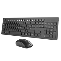 Clavier d'Ordinateur Personnalisé AZERTY Arabe Espagnol, Clavier à Membrane Ergonomique, Clavier et Souris sans Fil pour Ordinateur de Bureau et Portable PC