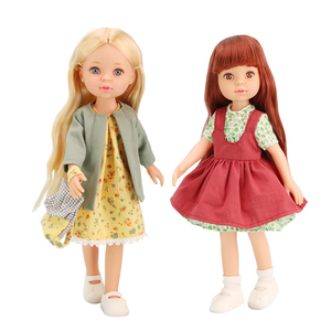 FiveStar 14 Inch Fashion Beauty Girl <strong>Reborn</strong> Doll <strong>Full</strong> <strong>Body</strong> Soft <strong>Silicone</strong> with Fabric Clothes 35cm Baby Doll Gift for Girls - Product Image 1