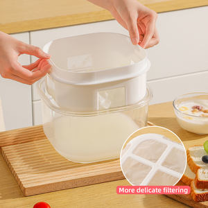 ตัวกรองนมที่มีแผ่นหนาตัว<span class=keywords><strong>กรอง</strong></span>โยเกิร์ตโฮมเมดสำหรับแยกน้ำผลไม้และนมที่คั้นน้ำผักเครื่องกำจัดน้ำ - Product Image 3