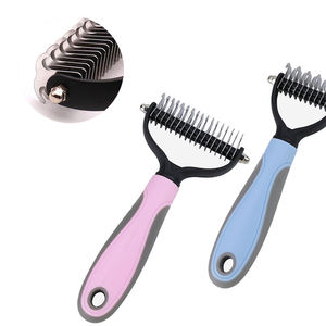 Little Guy Double-sided Curly Dogs Cat Hair Knot Removal pettine strumenti per lo spargimento di peli spazzola per la pulizia della pelliccia - Product Image 1