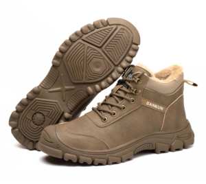 Bottes <span class=keywords><strong>de</strong></span> travail <span class=keywords><strong>de</strong></span> <span class=keywords><strong>sécurité</strong></span> JIANKUN unisexes pour hommes et femmes, en cuir microfibre imperméable, avec embout en acier, anti-écrasement/anti-perforation - Product Image 5