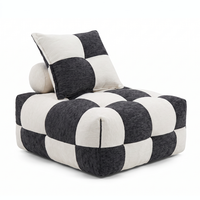 Canapé modulaire carré moderne en tissu compressé sous vide, une place, rembourré, pour salon et appartements