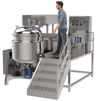 Machine automatique de fabrication de crème et de beurre corporel en acier inoxydable avec pompe et homogénéisateur émulsifiant à roulement, marque APVO