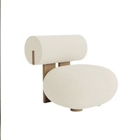 Fauteuil d'appoint moderne nordique en bois massif, convertible pour chambre, bureau à domicile, salon - Shepa