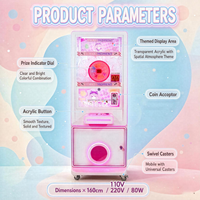 Machine à griffes d'arcade commerciale haut de gamme, personnalisable en anglais, à monnayeur, pour la distribution de prix et la capture de peluches
