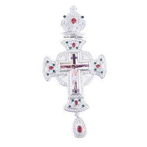 Collar de plata de primera ley con diamantes de imitación para mujer, <span class=keywords><strong>Gargantilla</strong></span>, plata esterlina 925, estilo religioso - Product Image 1