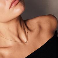 Collar de número de mujer de moda que no se desvanece collar con colgante de número de Ángel de piedra natal de acero inoxidable chapado en oro de 18 quilates