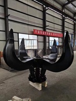 Machines de construction pelle pelle hydraulique grappin saisir manuel mécanique seau pour bloc roche pierre bûche bois bois