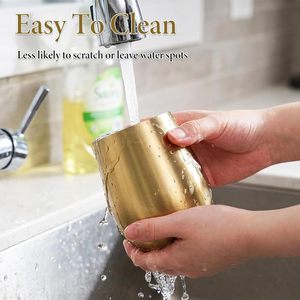 Gobelets en or incassables 500 ml 17 oz, verres à vin sans pied en acier inoxydable pour l'extérieur et la maison - Product Image 4