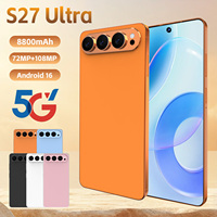 S27 Ultra 2026 Peluncuran Baru Ponsel Pintar Android 5G Penjualan Global 16GB 1TB Layar 7.3 Inci Baterai 8000mAh Prosesor Decacore Gaming