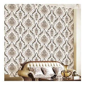 Factory Directly Latest Big Size Korean Design Waterproof Wallpaper 1.06 Damask Wallcovering