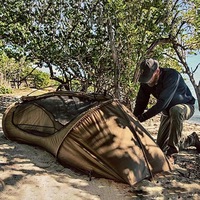 Foerstine Pop up portable moustiquaire tentes unique étanche camping gonflable bivouac carpe tente swag tente