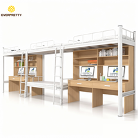 Meubles de dortoir scolaire, système d'interconnexion, lit superposé en métal pour auberge de jeunesse, lit superposé moderne avec bureau pour adultes, certifié CE